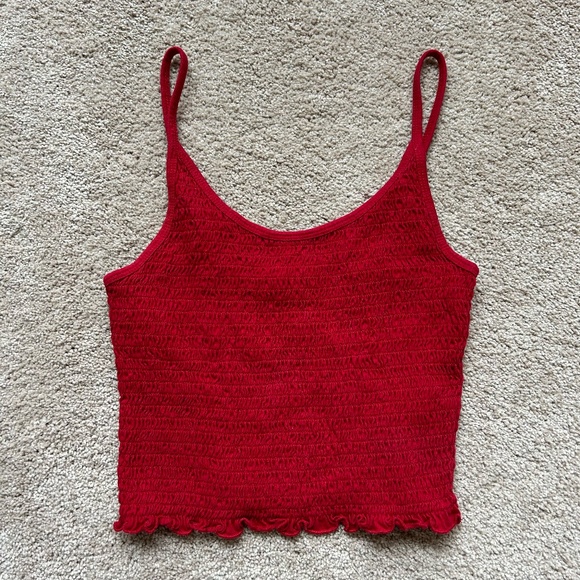 Hollister Tops - Hollister Cropped Smocked Tank Top